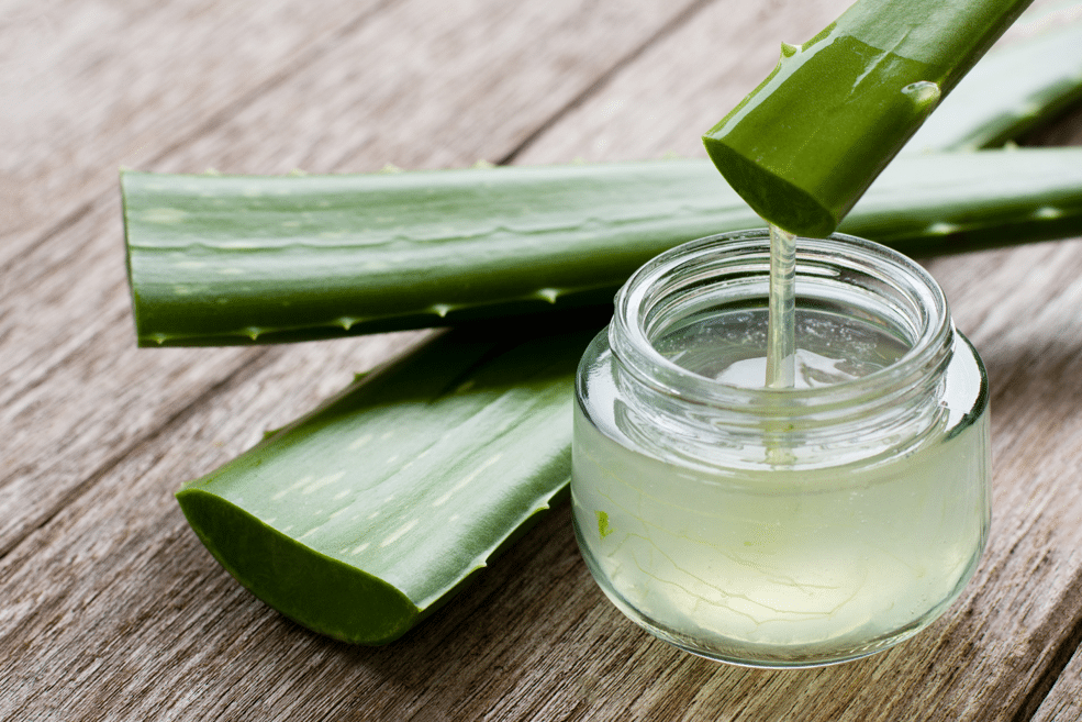 Aloe vera is a natural way to lighten and soothe the skin.